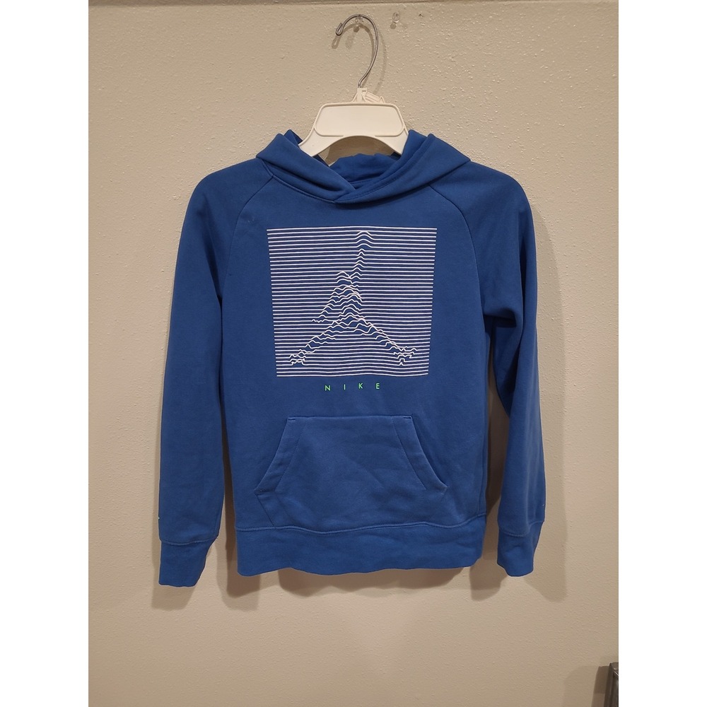 Nike Jumpman Blue hoodie Youth SZ M 10-12 yes. Front pocket basketball Jordan